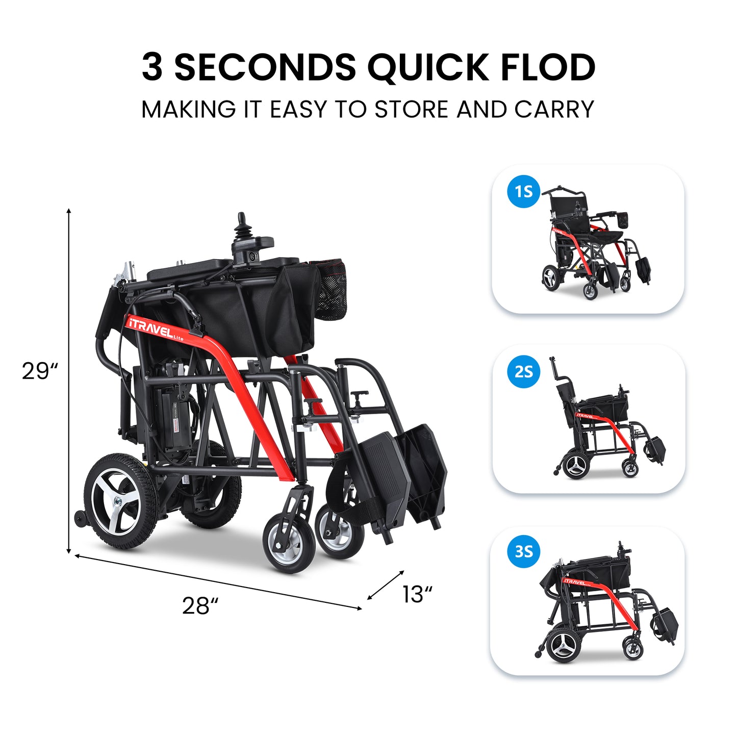 Metro Mobility ITRAVEL LITE Power Wheelchair