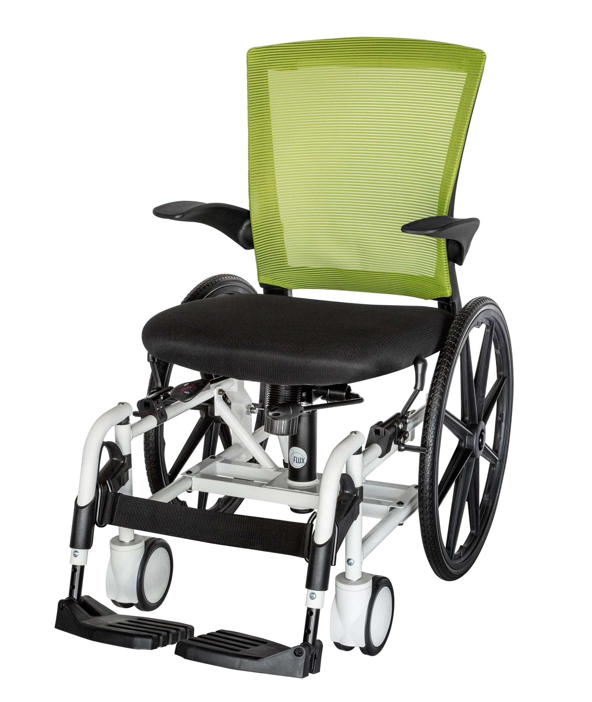 FLUX 360 ergonomic wheelchair with contoured seat and 20-inch rear wheels