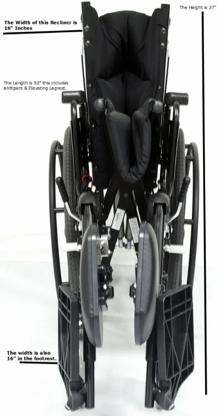 Karman KM 5000 Lightweight Reclining Wheelchair with Removable Desk Armrest