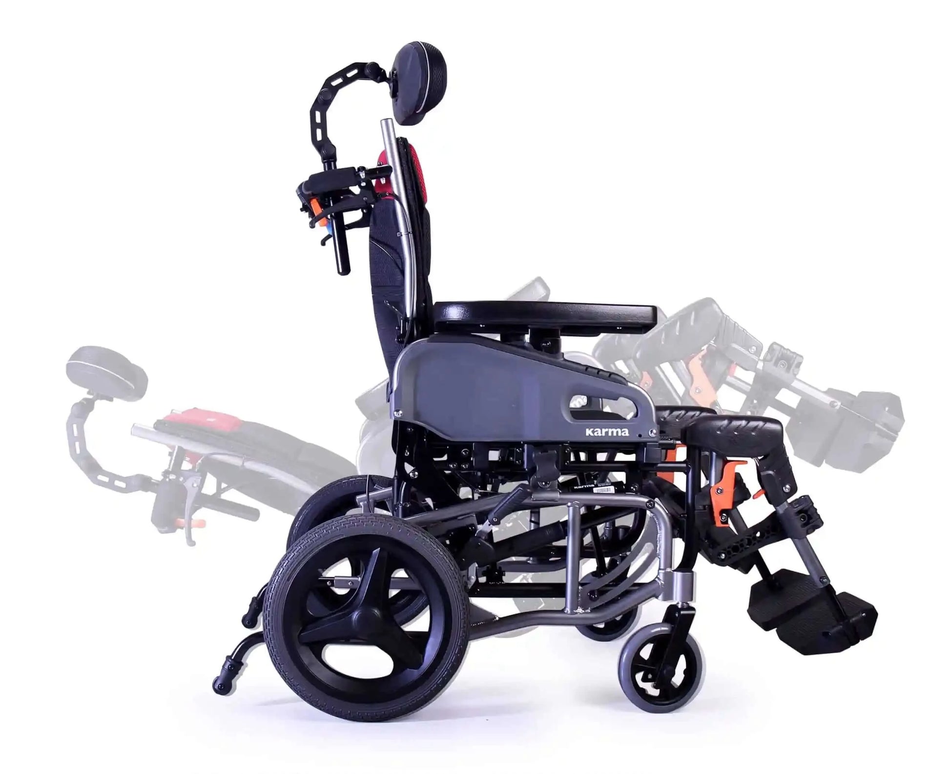 Karman VIP2 Tilt-in-Space & Reclining Transport Wheelchair