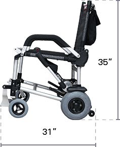 Journey Zinger Folding Power Wheelchair Two-Handed Control