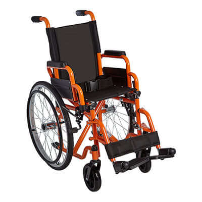 Ziggo Mobility Pediatric Wheelchair, Orange, 12