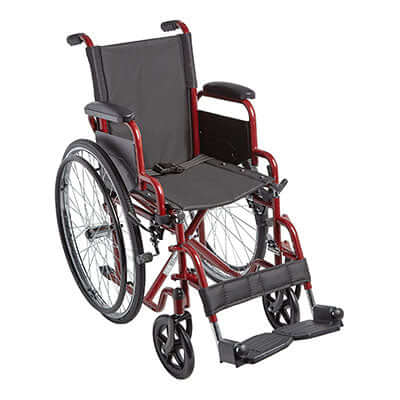 Ziggo Mobility Pediatric Wheelchair, Red, 14