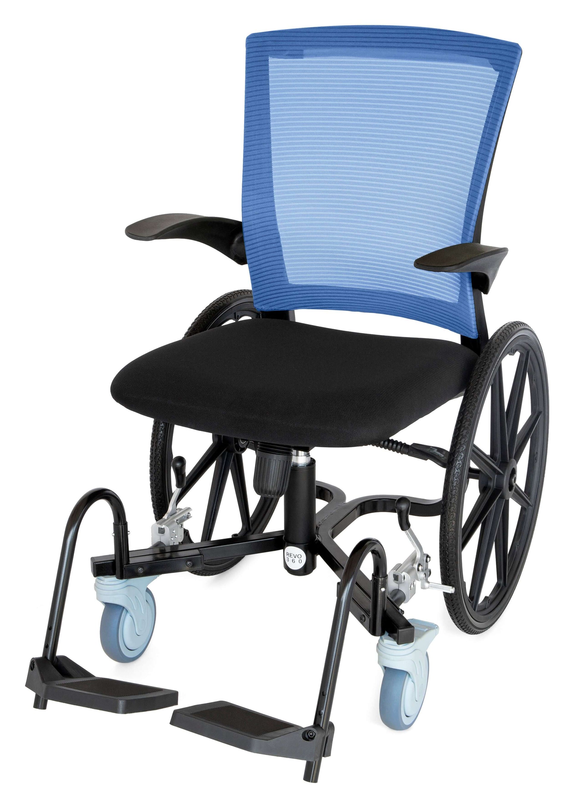 Flux Dart lightweight wheelchair with breathable fabric and modern design, front view