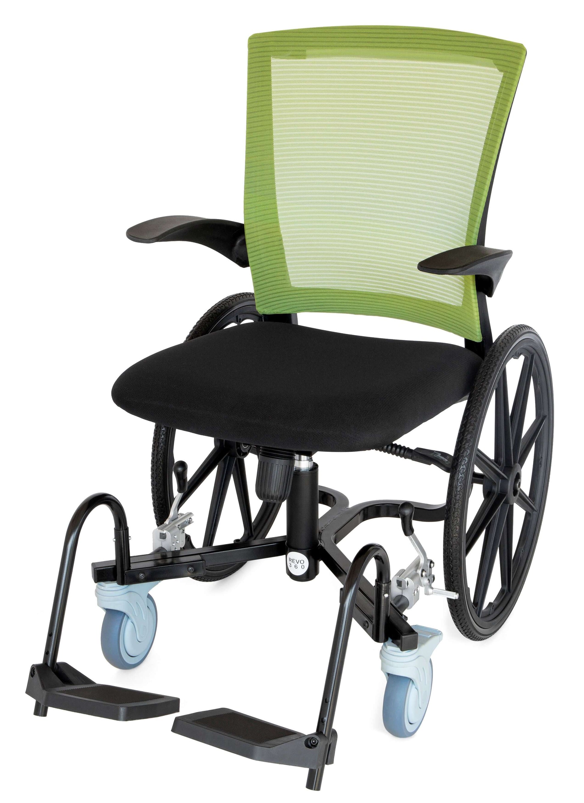 Flux Dart lightweight wheelchair with breathable fabric and modern design, front view