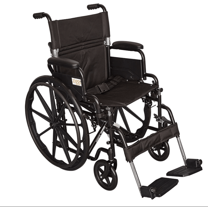 Ziggo Mobility Pediatric Wheelchair, Black, 18